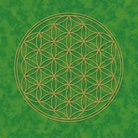 Poster Blume des Lebens grün
