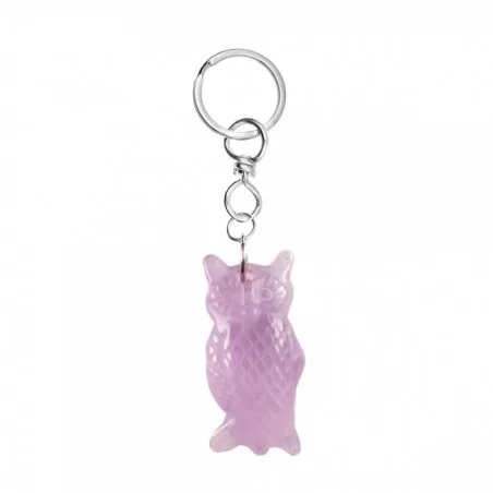 Schlüsselanhänger Eule Amethyst
