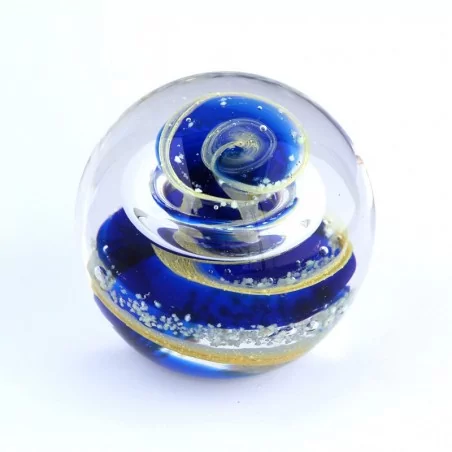 Paperweight blau gelb mittel