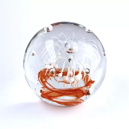 Paperweight orange weiss