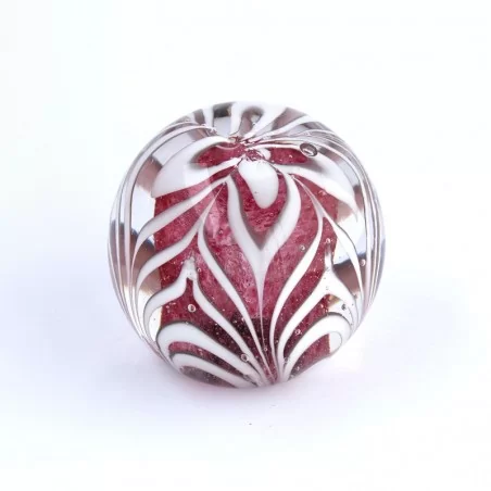 Paperweight violett weiss klein