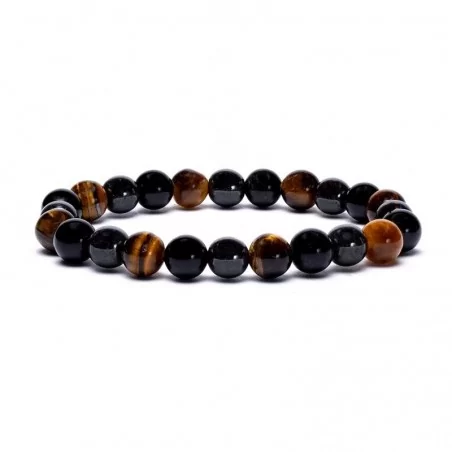 Armband Hämatit-Obsidian-Tigerauge 8mm