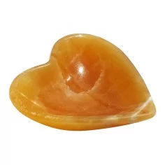 Herz-Schälchen Orangen-Calcit