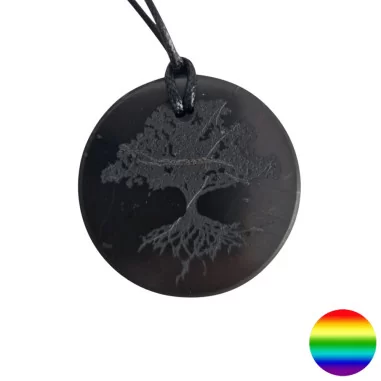 Schungit Anhänger - Baum des Lebens