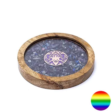 Untersetzer Edelsteine Holz - Göttin