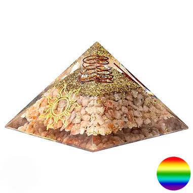 Orgonit-Pyramide - Sonnenstein Sonnensymbol Spirale 70mm