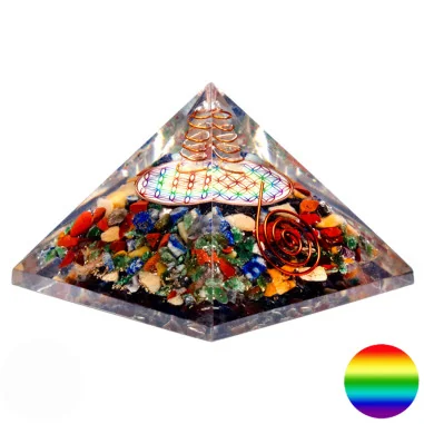 Orgon-Pyramide - Chakra Blume des Lebens 70mm