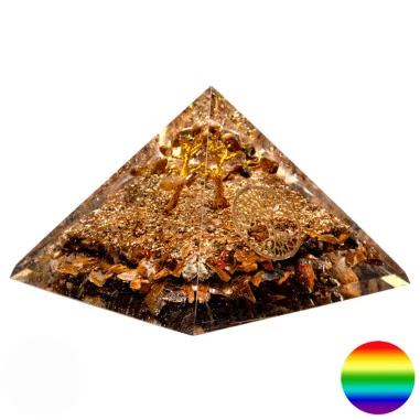 Orgon-Pyramide - Tigerauge Baum des Lebens 70mm